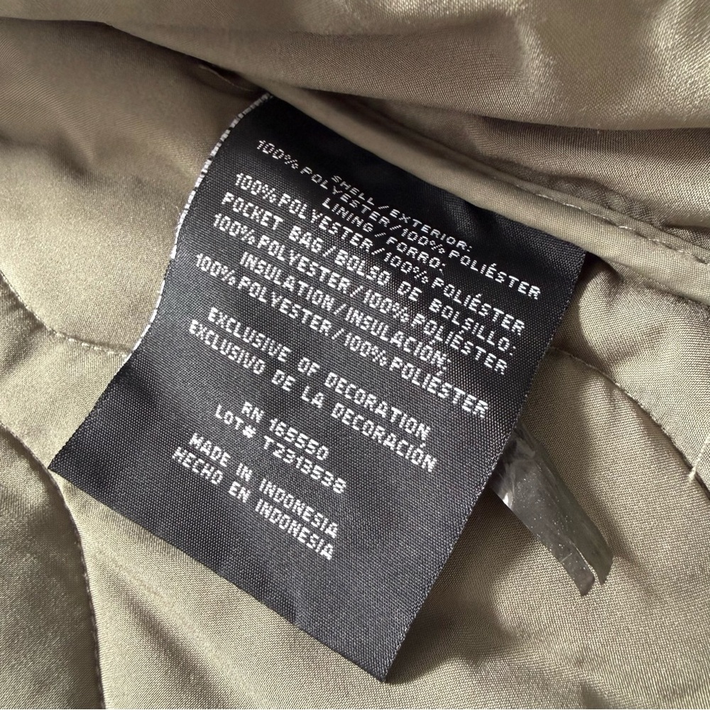 32 Degrees Heat Womens Tea Leaf Khaki Olive Green Quilted Jacket Size S - Picture 10 of 10